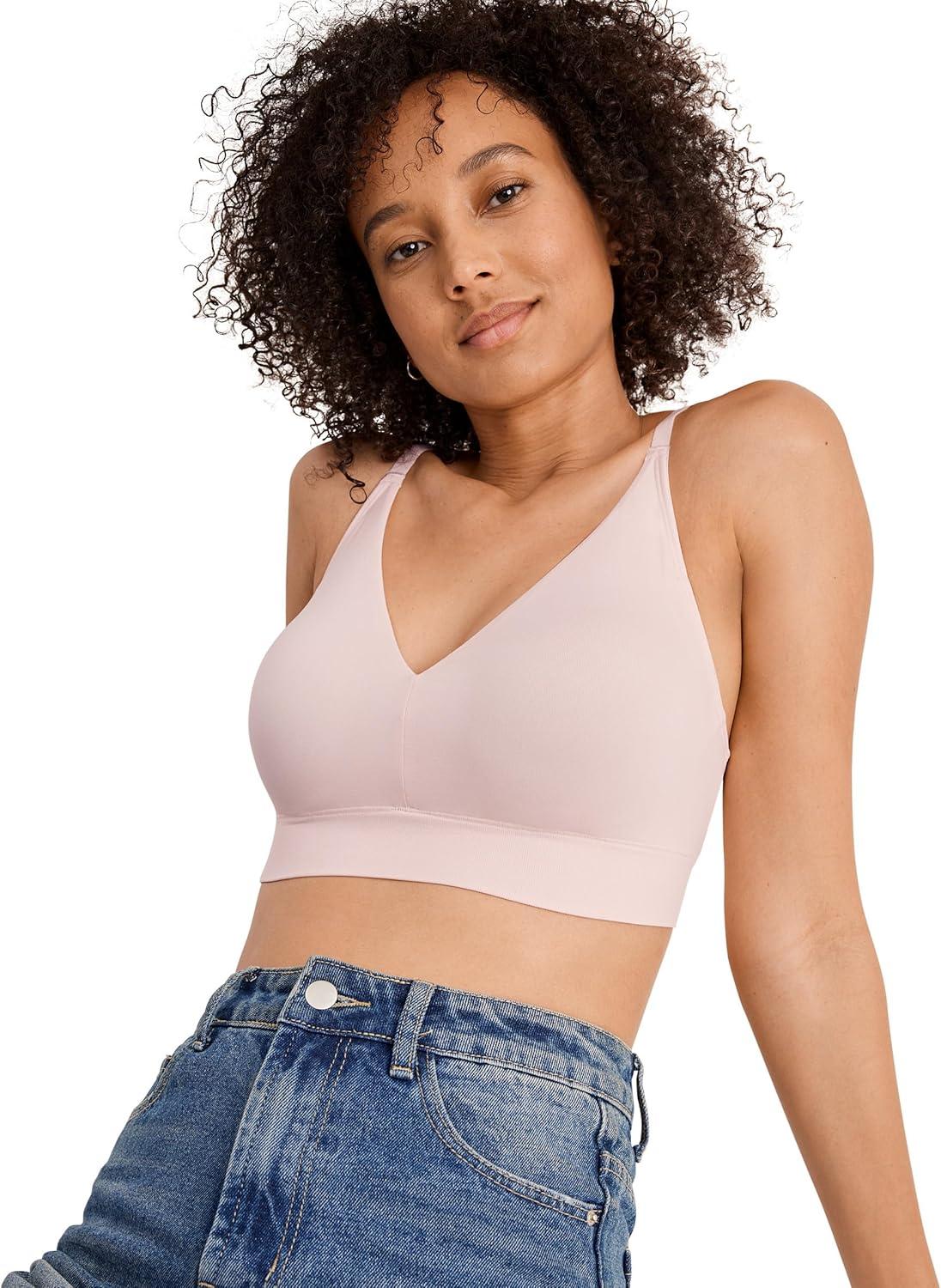 imageJockey Womens Bra Seamfree Lift BralettePink Mist