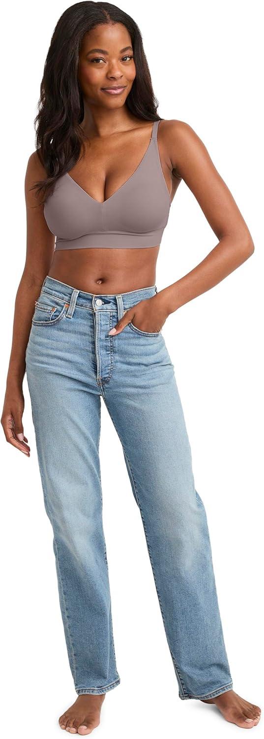 imageJockey Womens Bra Seamfree Lift BralettePurple Sands