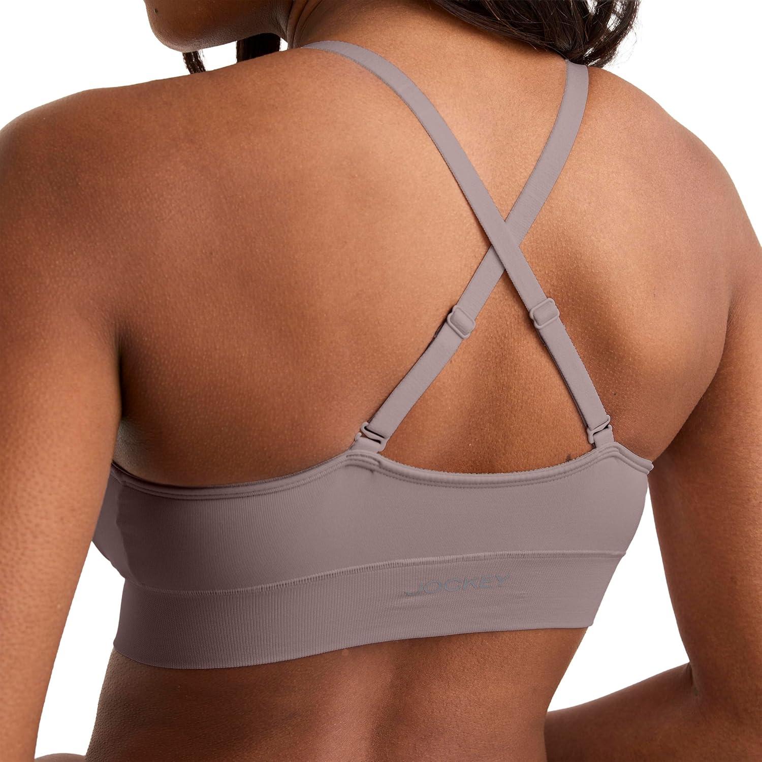 imageJockey Womens Bra Seamfree Lift BralettePurple Sands