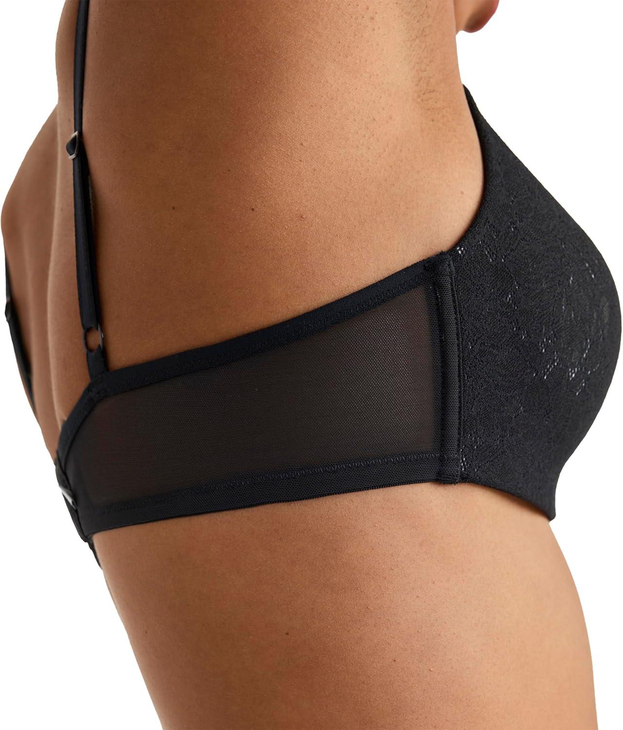 imageJockey Womens Bra Smooth amp Sleek Lace Demi Coverage Wirefree TShirt Bra