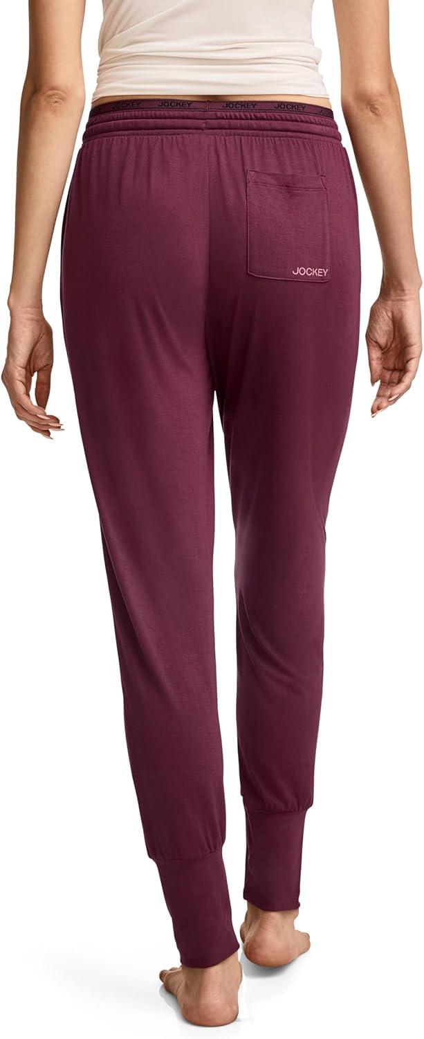 imageJockey Womens Loungewear Soft Touch Luxe Modal JoggerBlack Currant