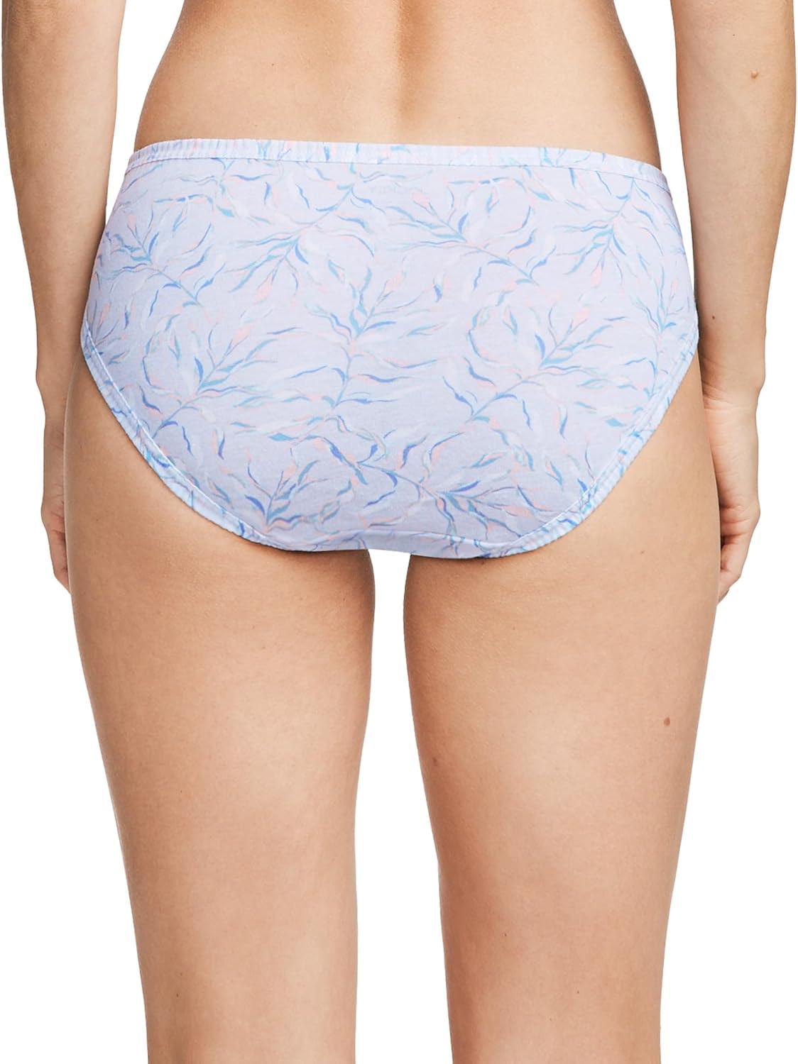 imageJockey Womens Underwear Plus Size 100 Cotton Elance Bikini 3 PackWavering Floral