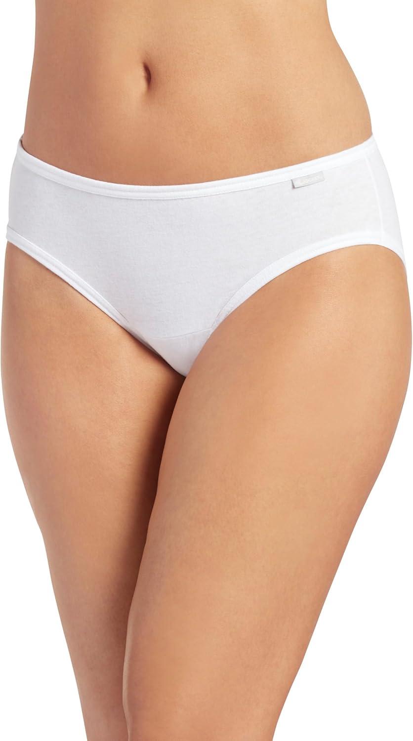 imageJockey Womens Underwear Plus Size 100 Cotton Elance Bikini 3 PackWhite