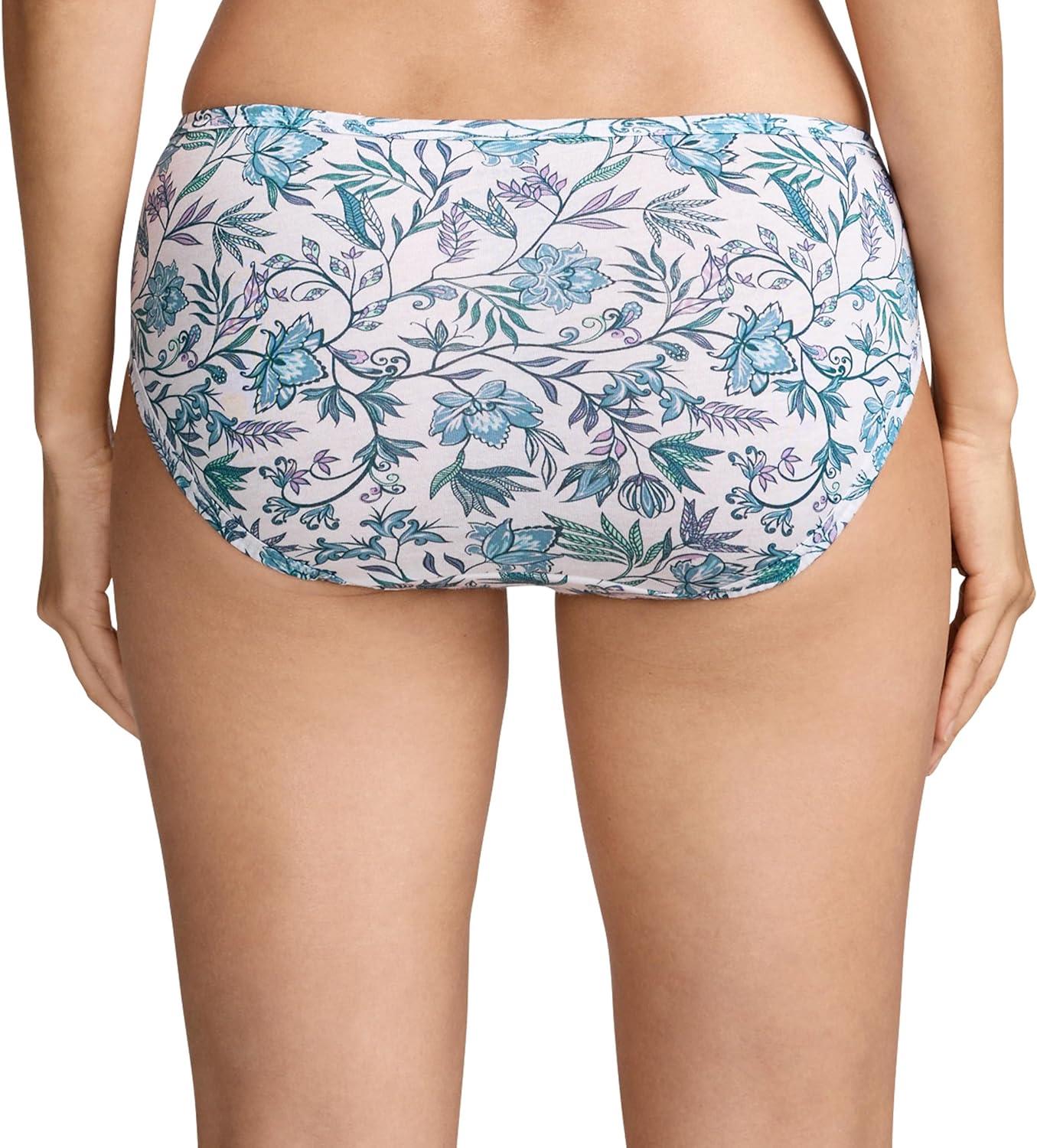 imageJockey Womens Underwear Plus Size 100 Cotton Elance Bikini 3 PackWyndham Floral