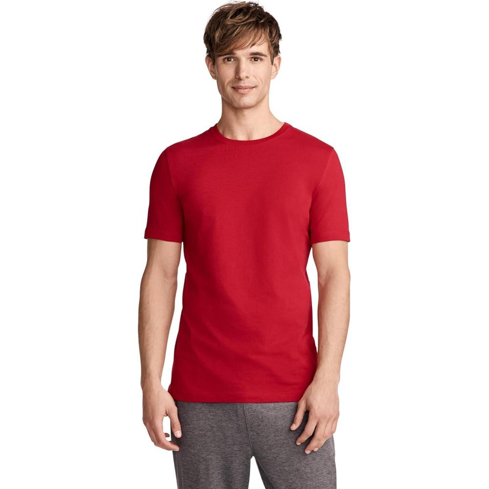 imageJockey Mens Casualwear Made2Fit Crew Neck TShirtRadiant Red