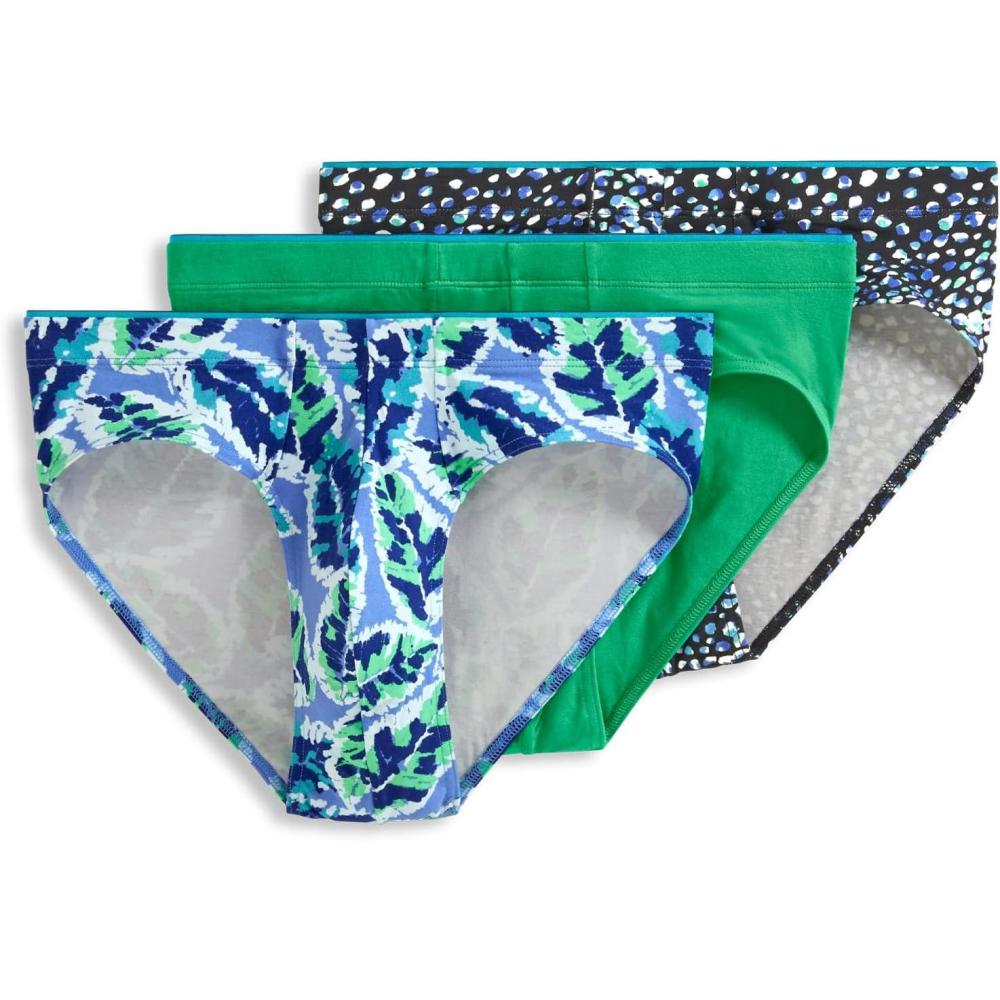 imageJockey Mens Underwear True Style Bikini 3 PackDrawn Leaves