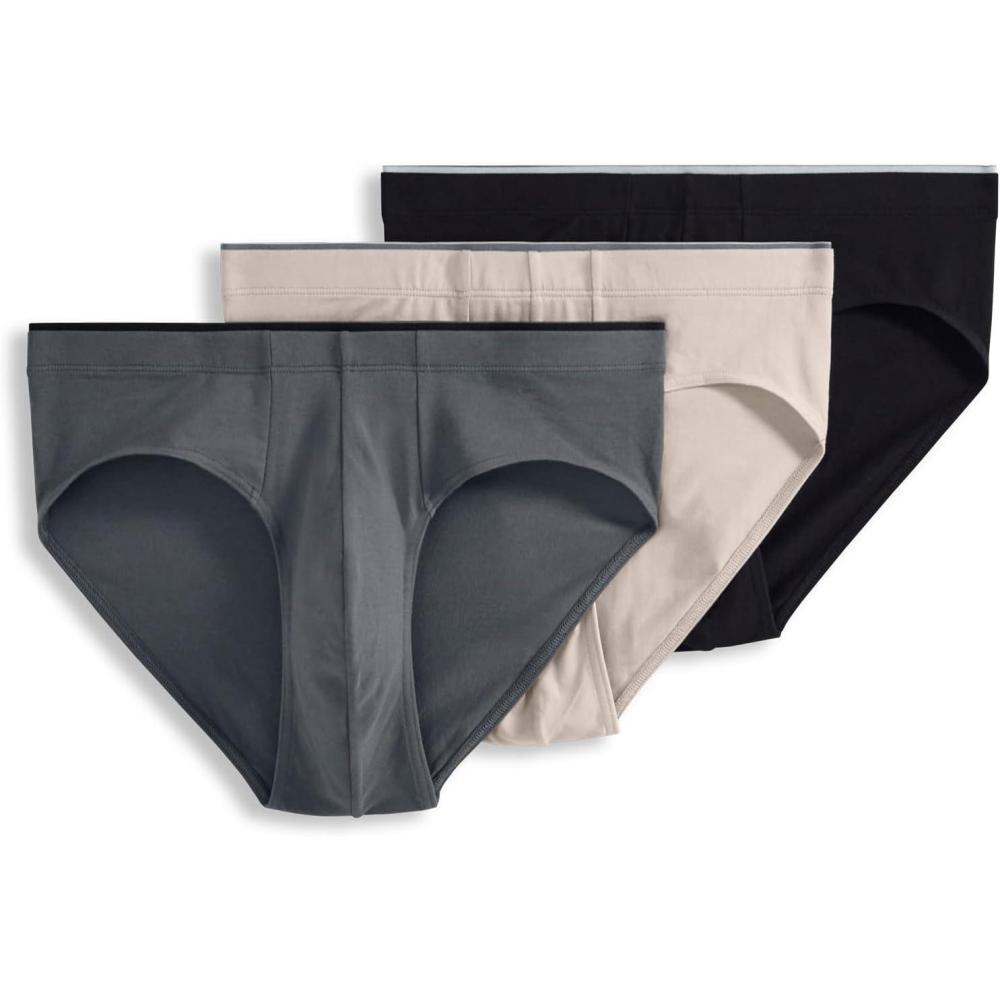 imageJockey Mens Underwear True Style Bikini 3 PackSteel Dune