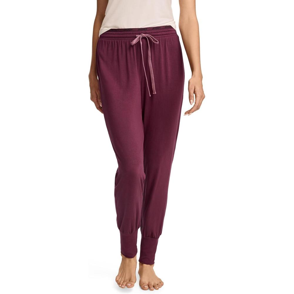 imageJockey Womens Loungewear Soft Touch Luxe Modal JoggerBlack Currant