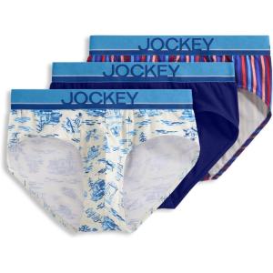 Jockey Men’s Underwear True Style Brief – 3 Pack(Majestic Camp)
