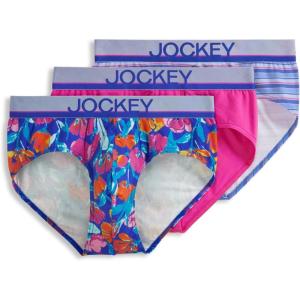 Jockey Men’s Underwear True Style Brief – 3 Pack(Royal Stripe)