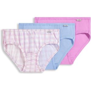 Jockey Women’s Underwear Plus Size 100% Cotton Elance Bikini – 3 Pack(Watercolor Rose)