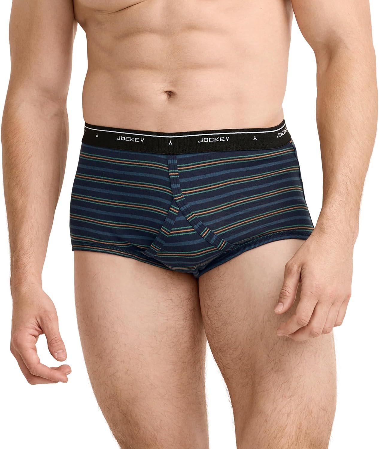 imageJockey Classic Full Rise Brief 3 Pack 100 Cotton Underwear for MenAutumn Stripe