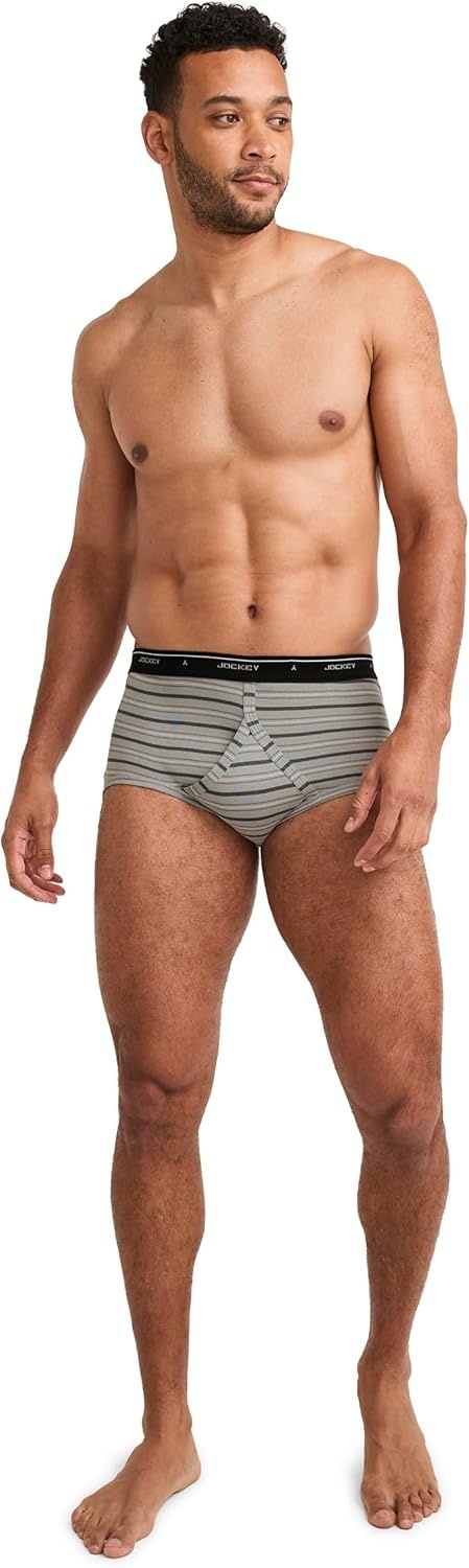 imageJockey Classic Full Rise Brief 3 Pack 100 Cotton Underwear for MenTrusty Cove