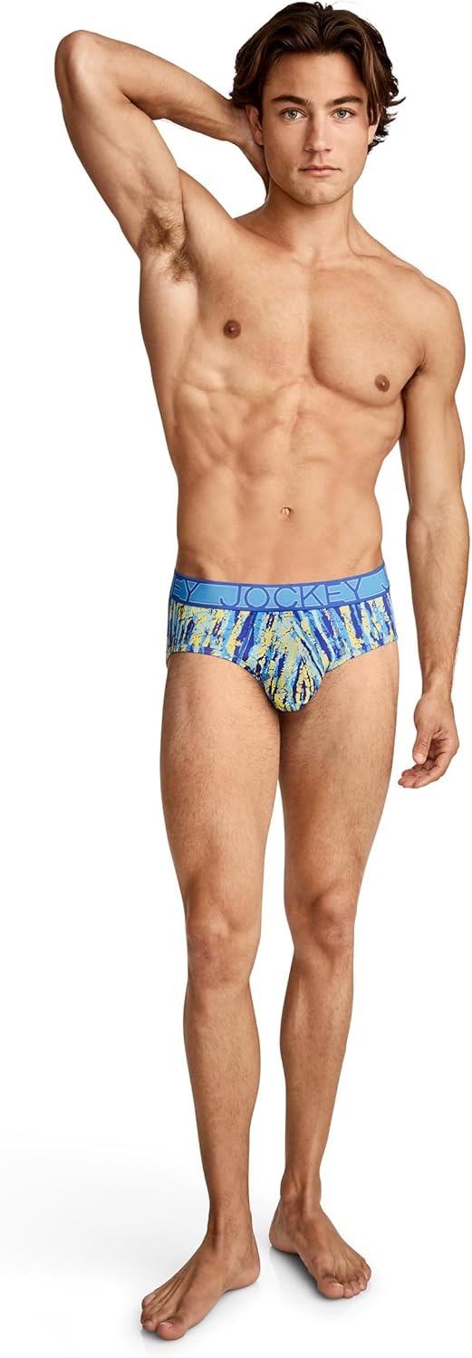 imageJockey Mens Underwear Active Microfiber Brief 3 PackRoyal Satin