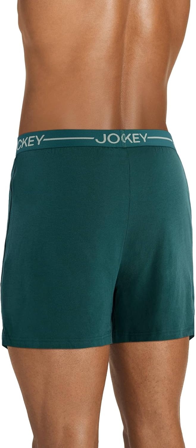 imageJockey Mens Underwear Organic Cotton Stretch 4 BoxerCactus Pine