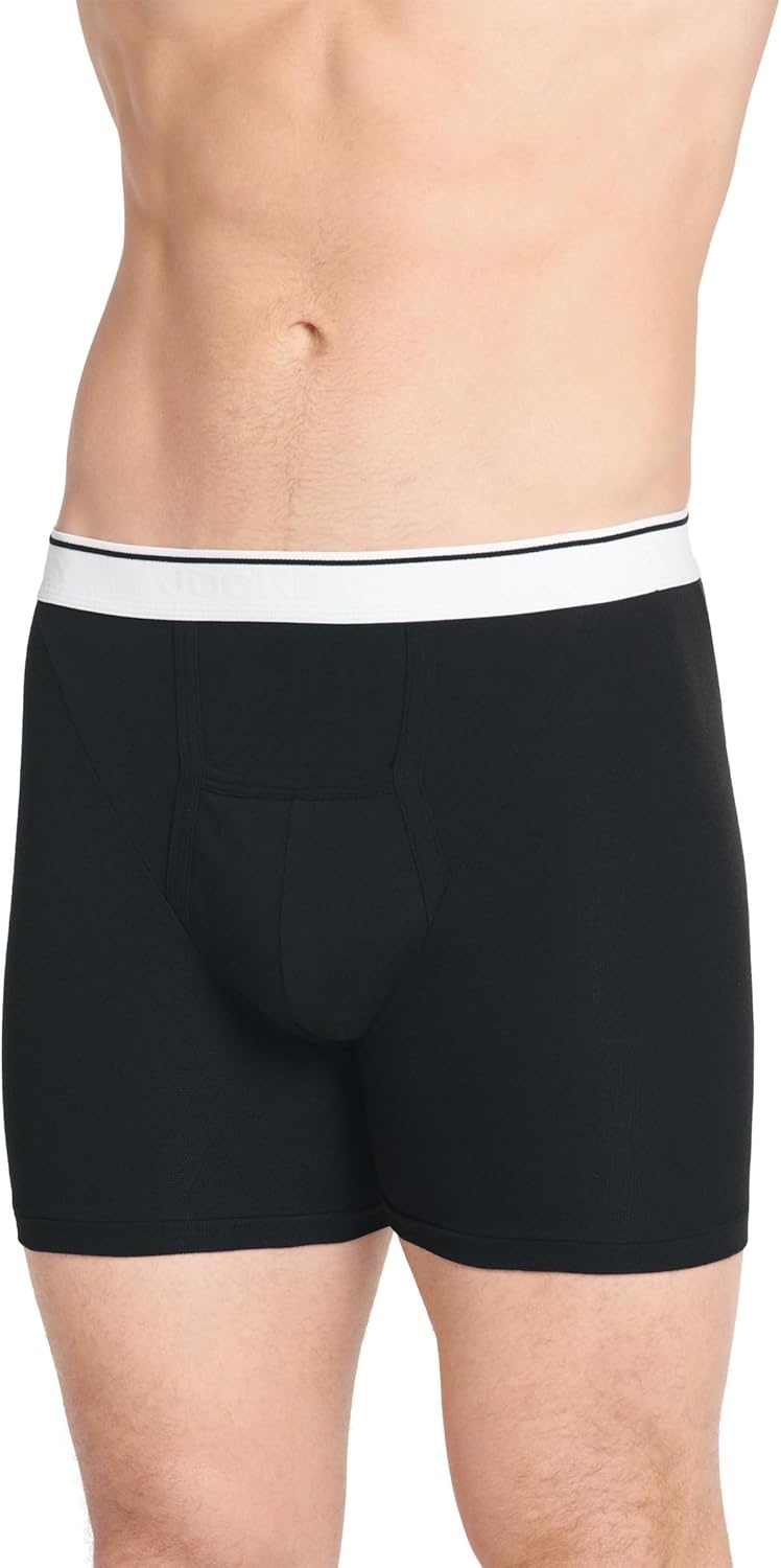 imageJockey Mens Underwear Pouch 5 Boxer Brief 6 PackBlack