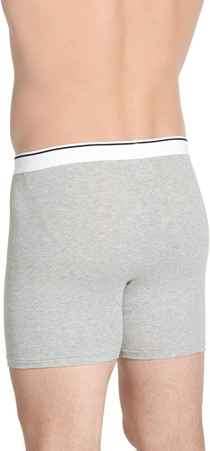 imageJockey Mens Underwear Pouch 5 Boxer Brief 6 PackGrey Heather