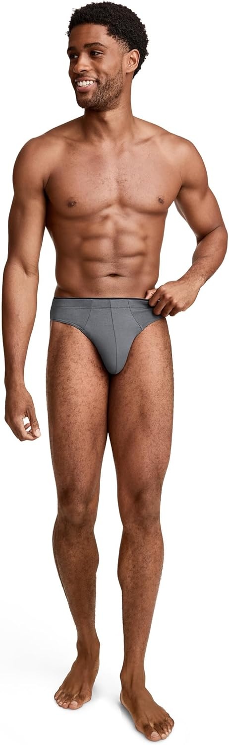 imageJockey Mens Underwear True Style Thong 3 PackSteel Dune