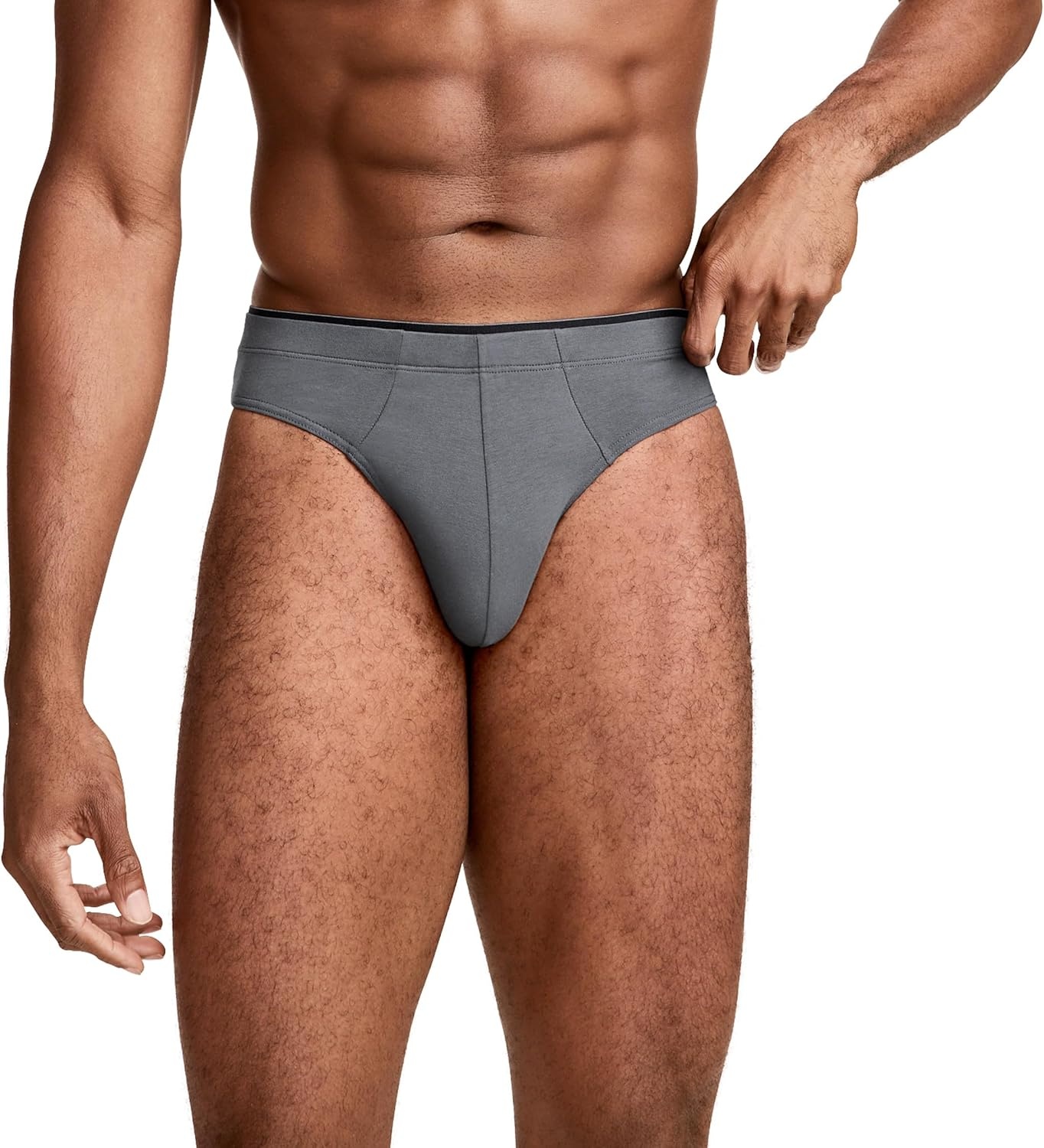 imageJockey Mens Underwear True Style Thong 3 PackSteel Dune