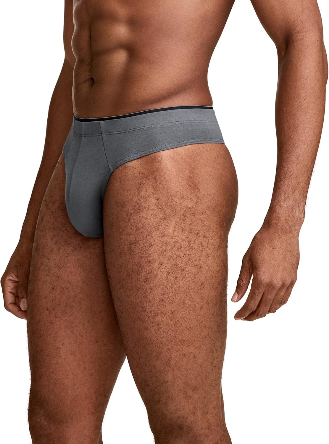 imageJockey Mens Underwear True Style Thong 3 PackSteel Dune