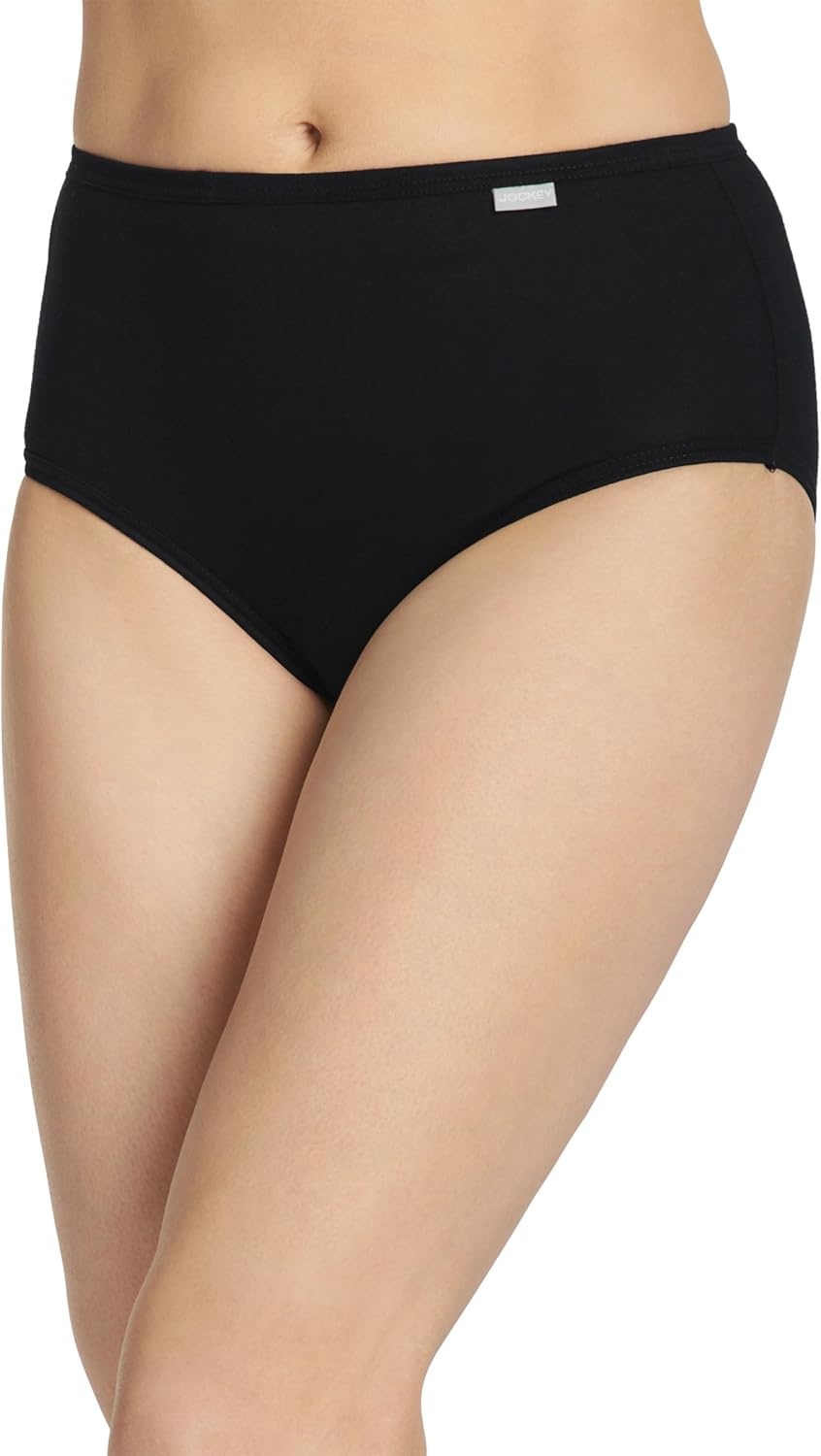 imageJockey Womens Underwear 100 Cotton Elance Brief 3 PackBlack