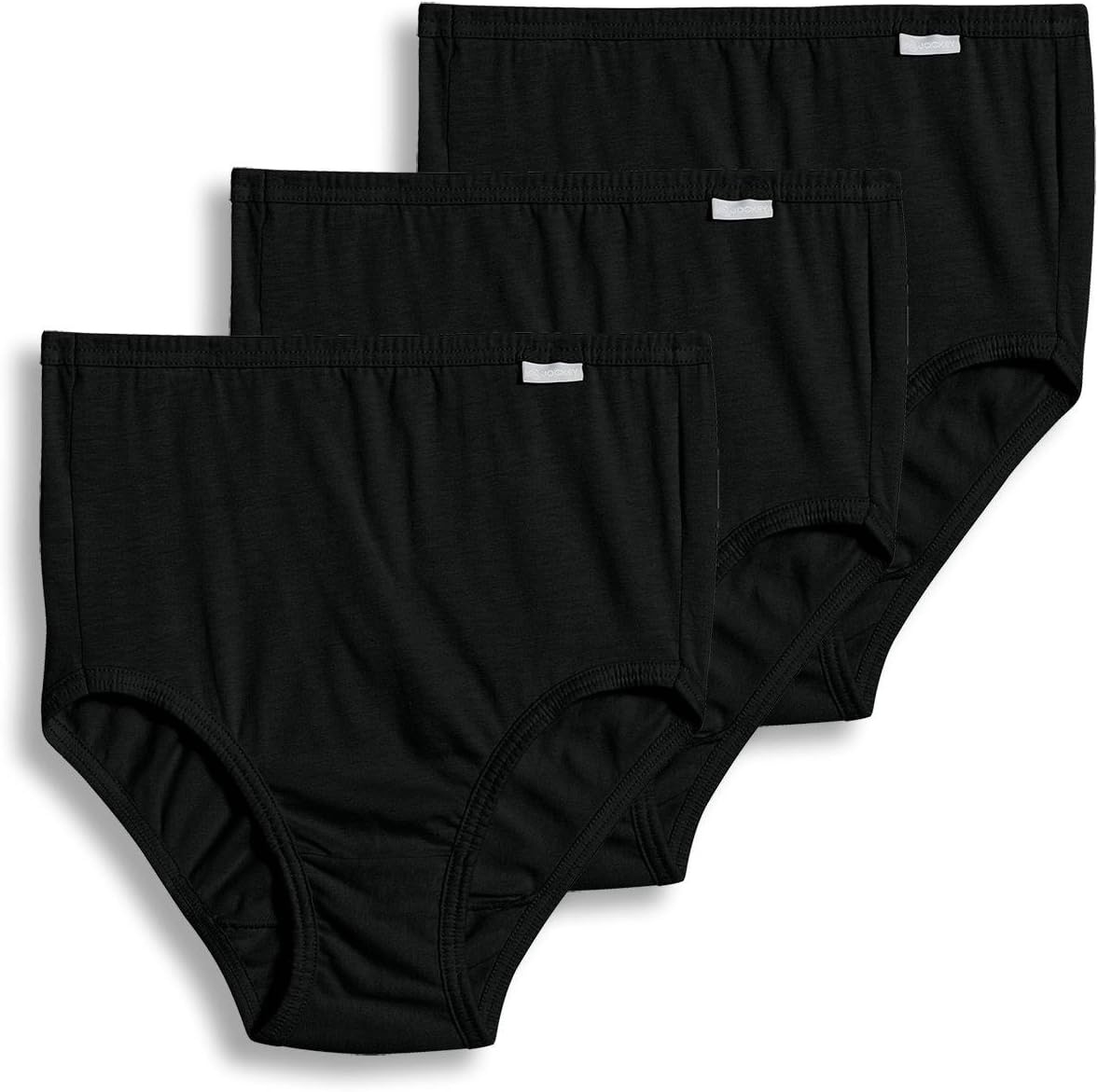 imageJockey Womens Underwear 100 Cotton Elance Brief 3 PackBlack