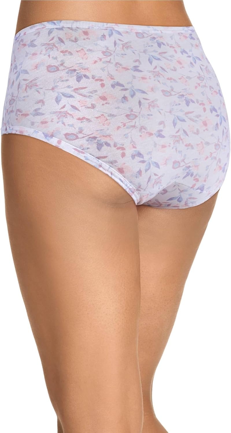 imageJockey Womens Underwear 100 Cotton Elance Brief 3 PackChalky PinkPainted Purple MeadowMajestic Berry