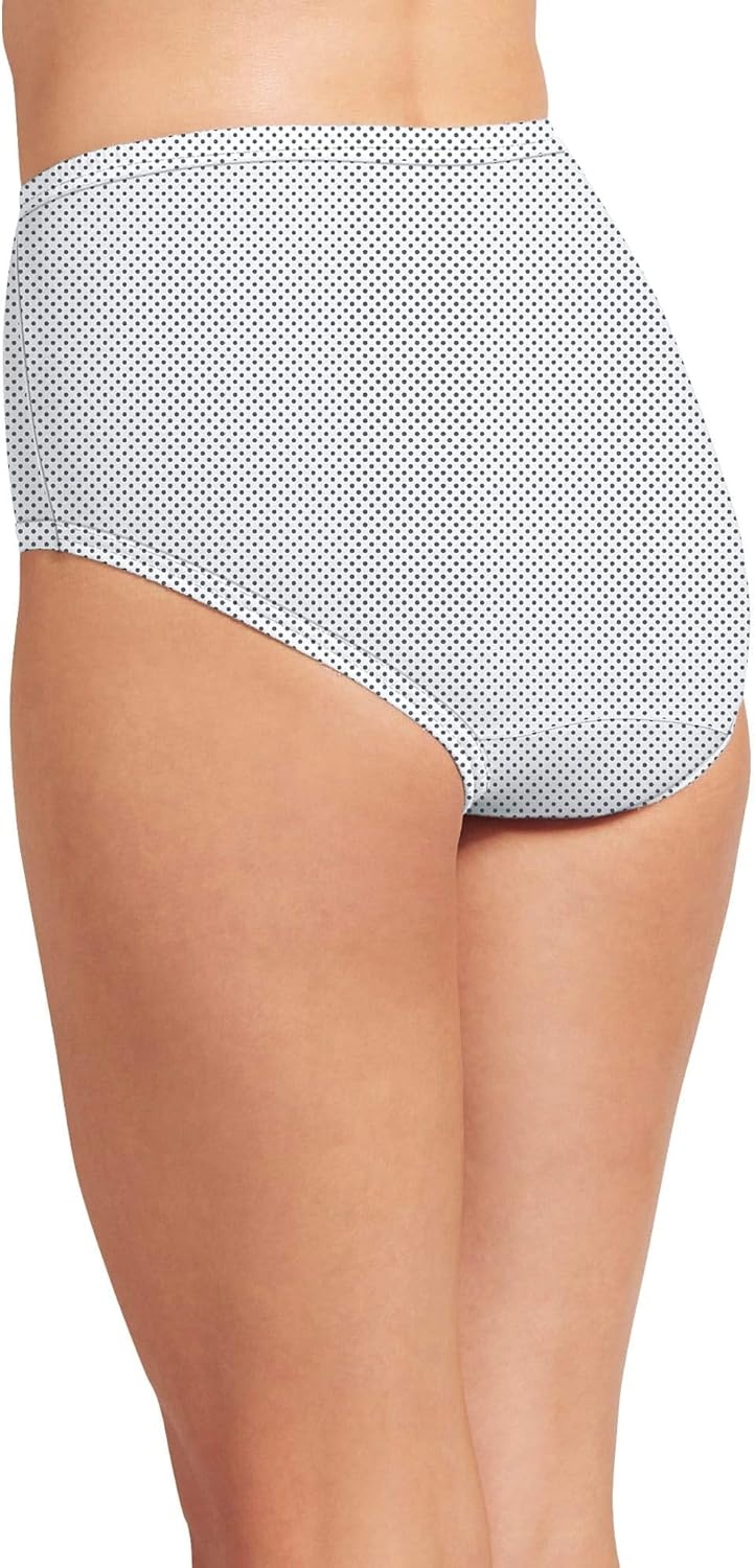imageJockey Womens Underwear 100 Cotton Elance Brief 3 PackDeep Blue HeatherDeep Blue DotSea Blue Heather