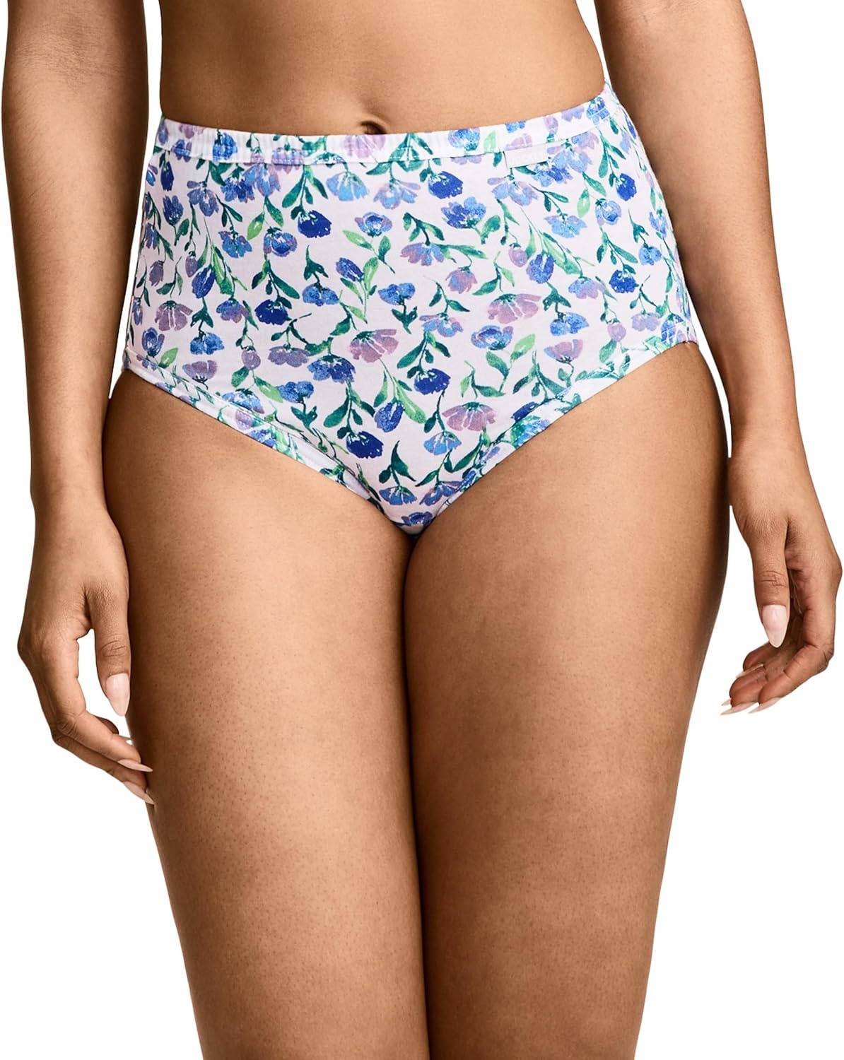 imageJockey Womens Underwear 100 Cotton Elance Brief 3 PackFlower Fields