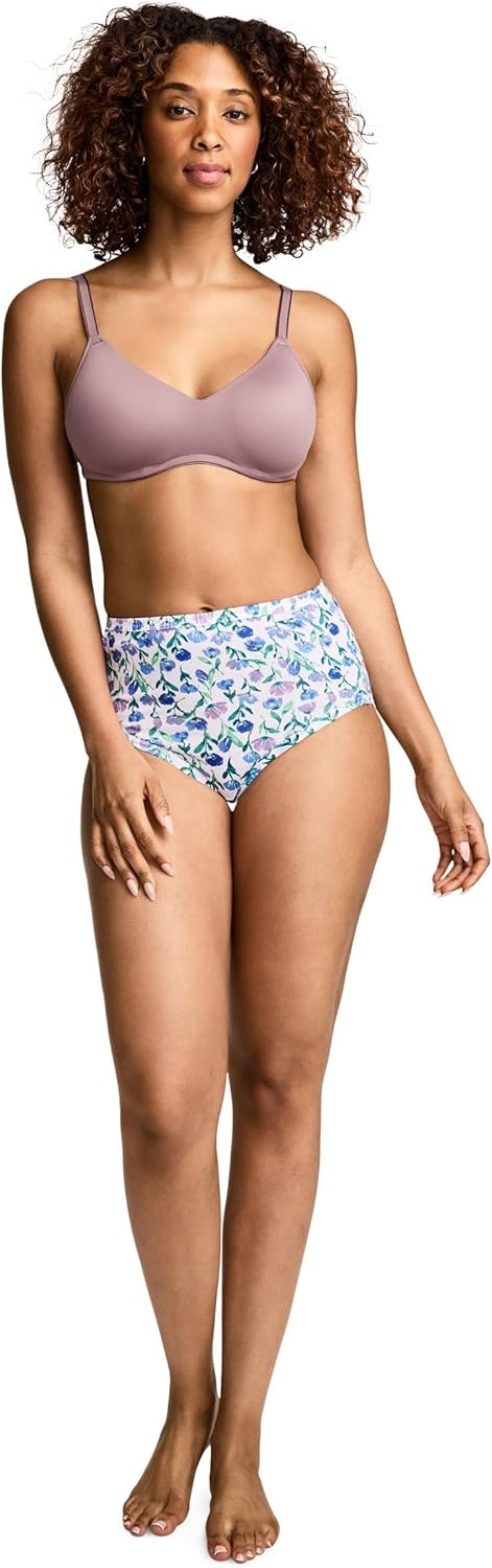 imageJockey Womens Underwear 100 Cotton Elance Brief 3 PackFlower Fields