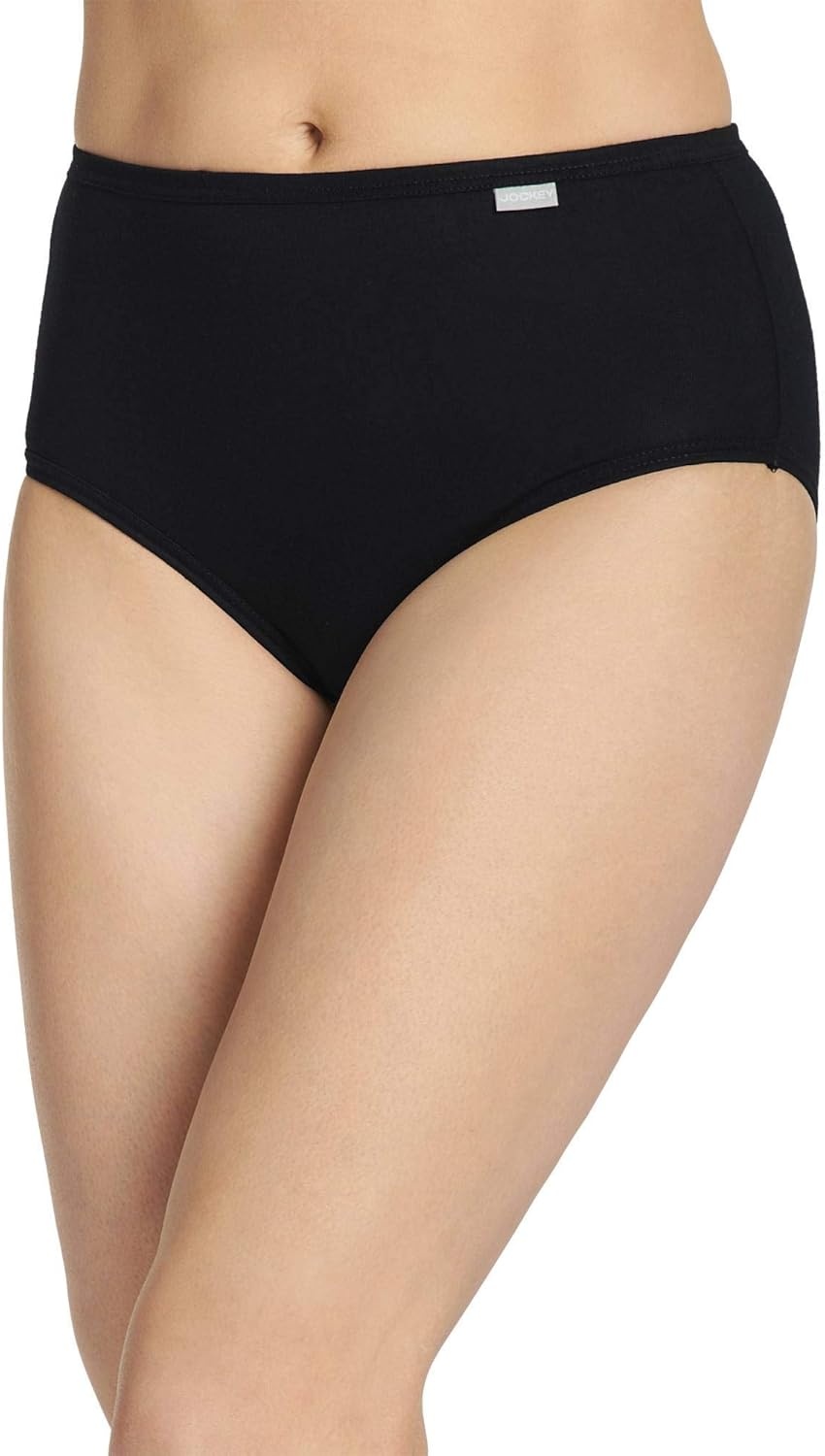 imageJockey Womens Underwear 100 Cotton Elance Brief 3 PackGrey HeatherCharcoal HeatherBlack