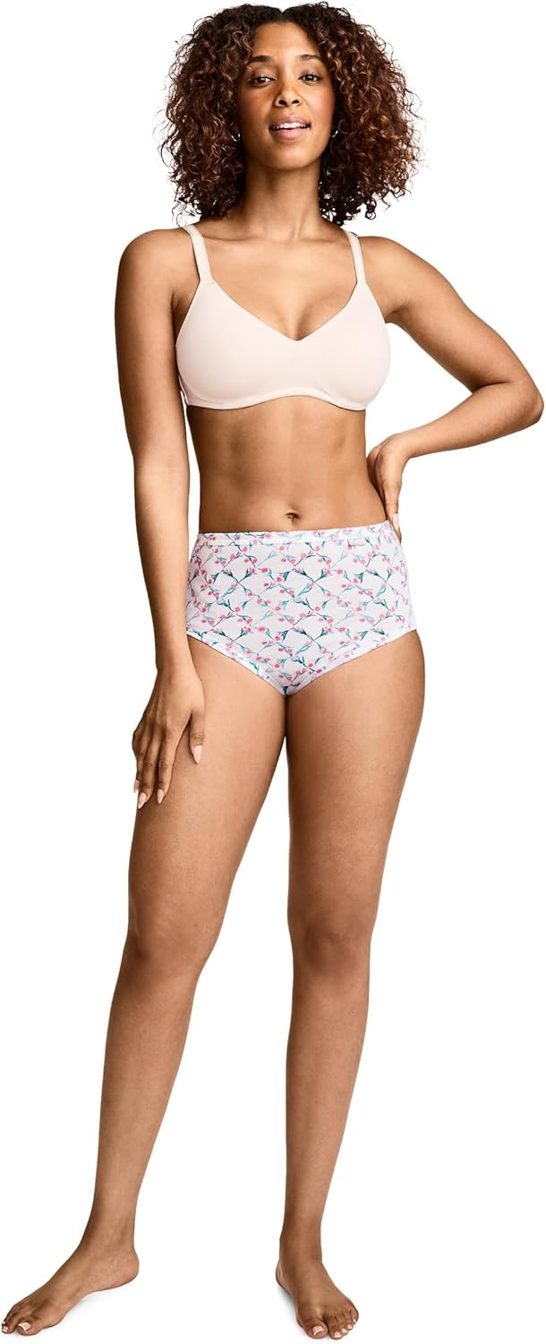 imageJockey Womens Underwear 100 Cotton Elance Brief 3 PackLily Trellis