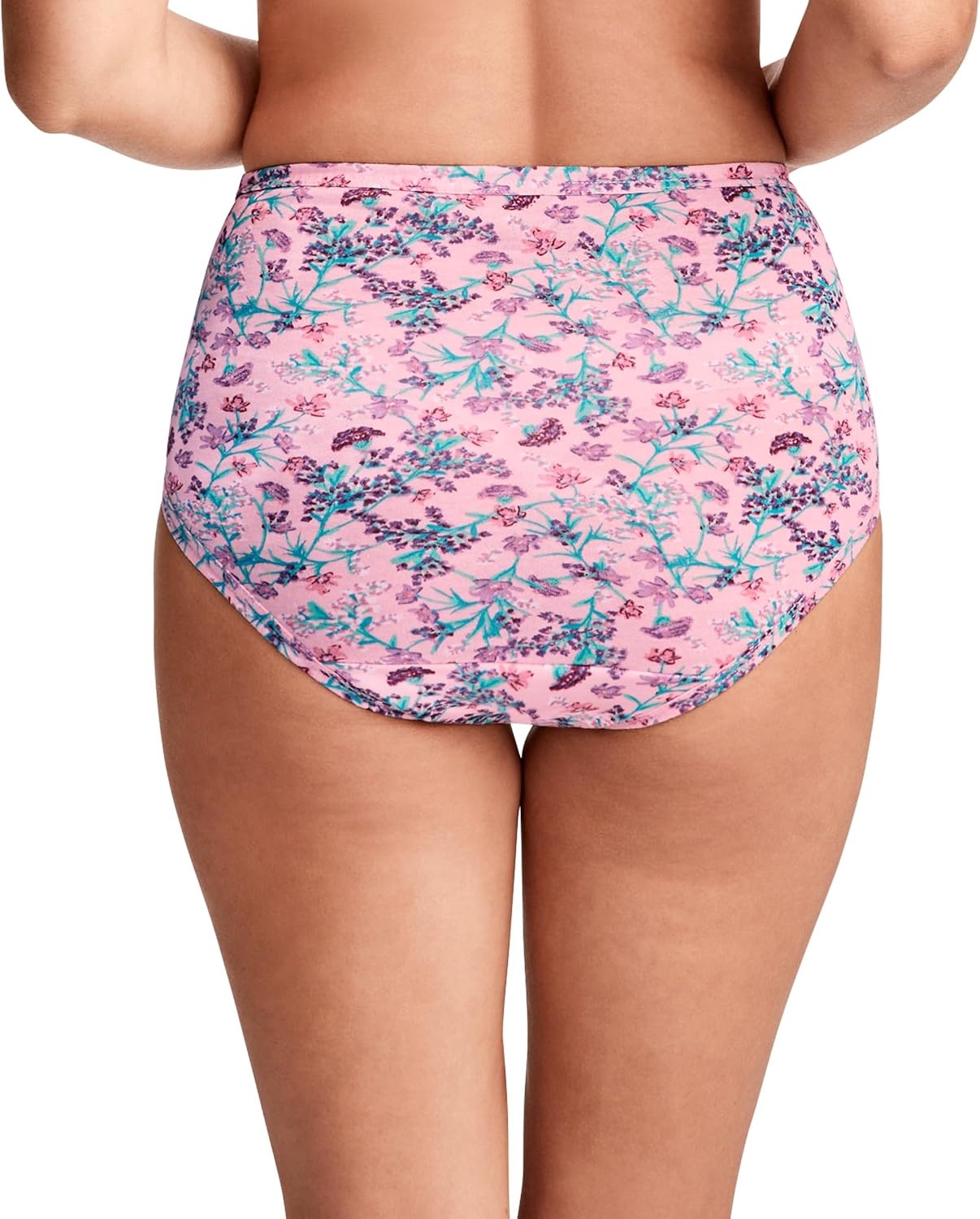 imageJockey Womens Underwear 100 Cotton Elance Brief 3 PackMeadow Bloom