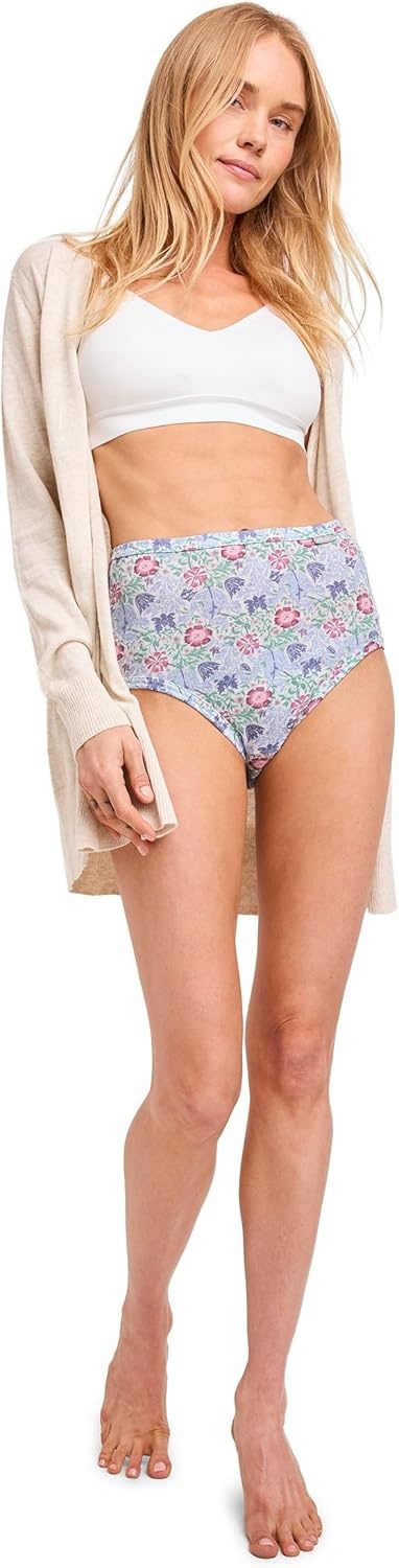 imageJockey Womens Underwear 100 Cotton Elance Brief 3 PackMythos Garden
