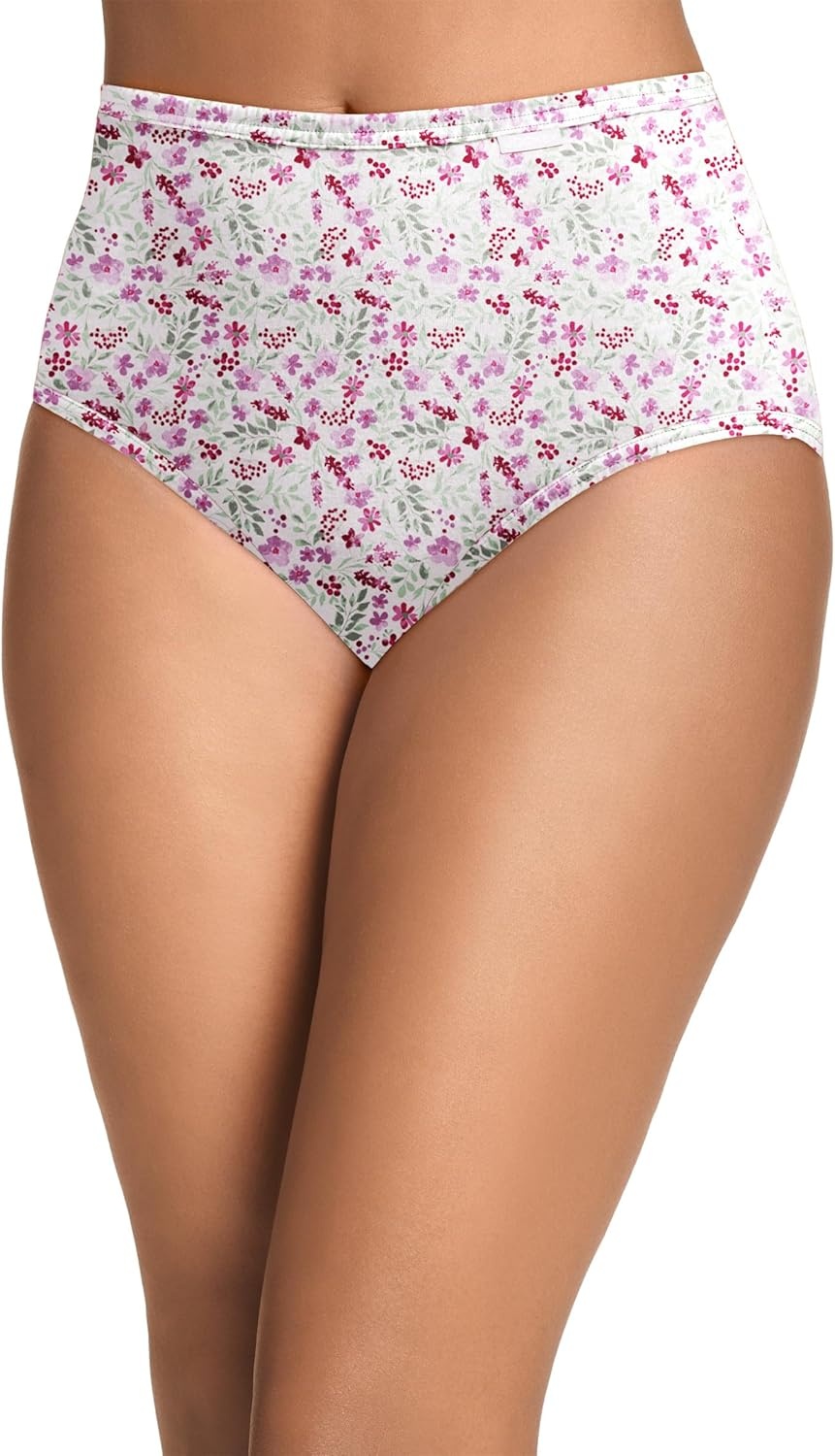 imageJockey Womens Underwear 100 Cotton Elance Brief 3 PackPressed Petals