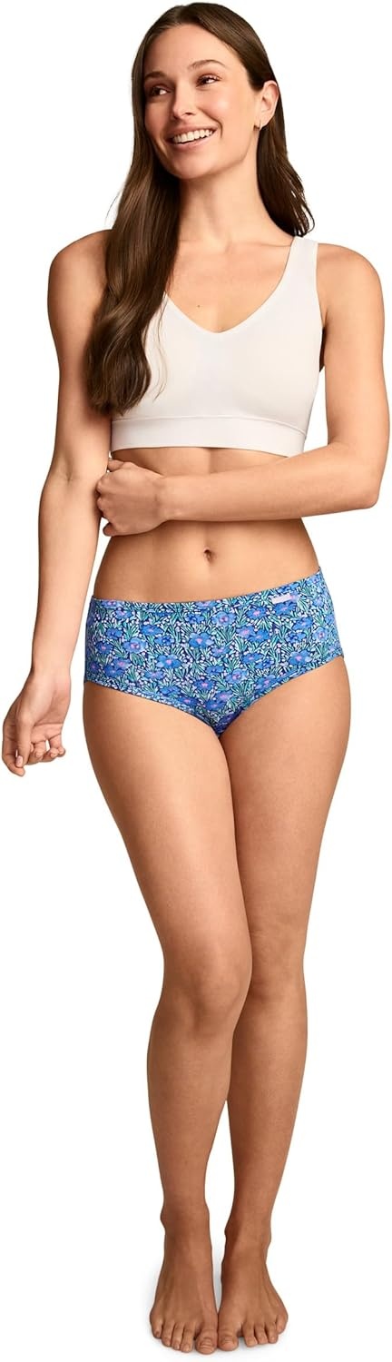 imageJockey Womens Underwear Supersoft Hipster 3 PackDitsy Bloom