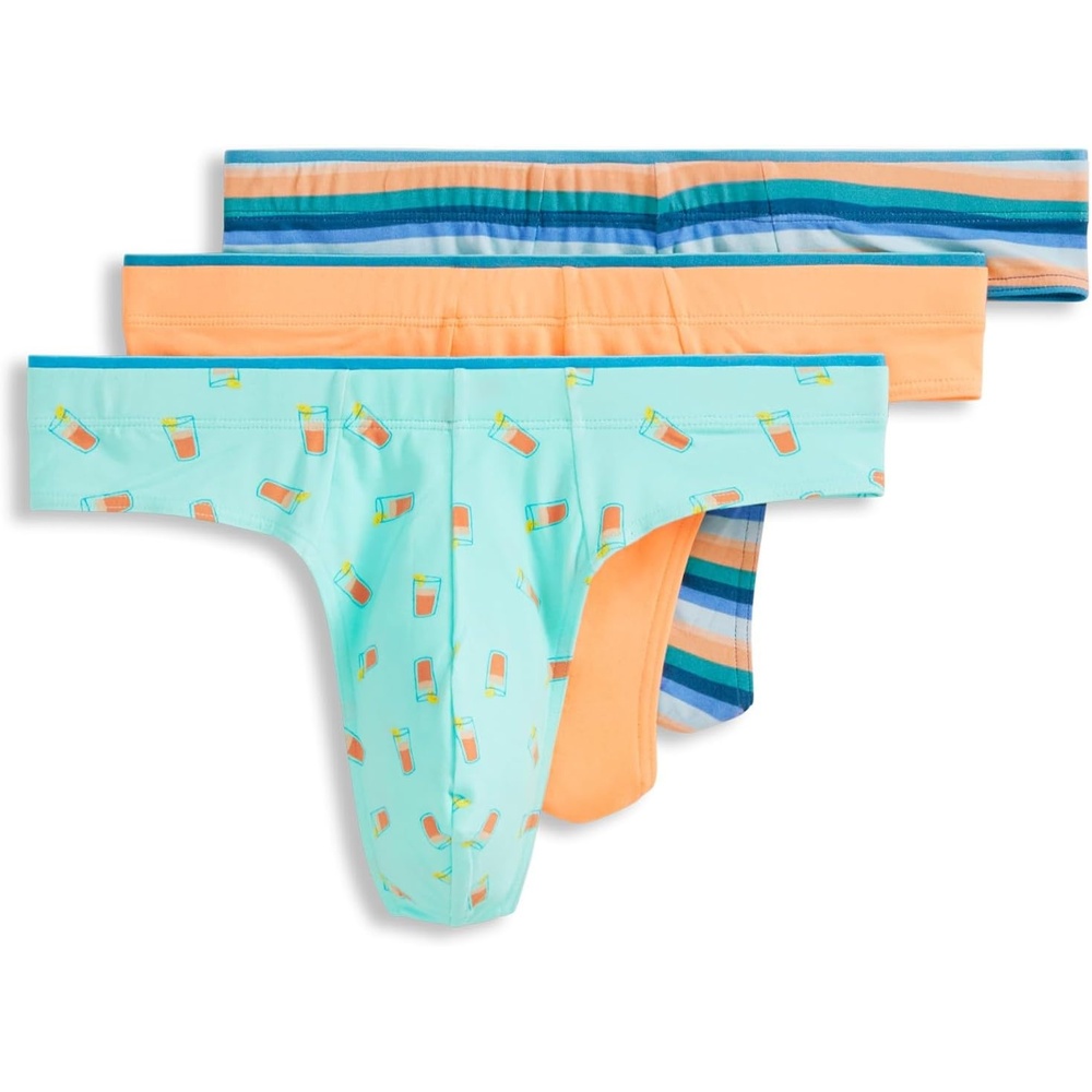 imageJockey Mens Underwear True Style Thong 3 PackCold Midnight