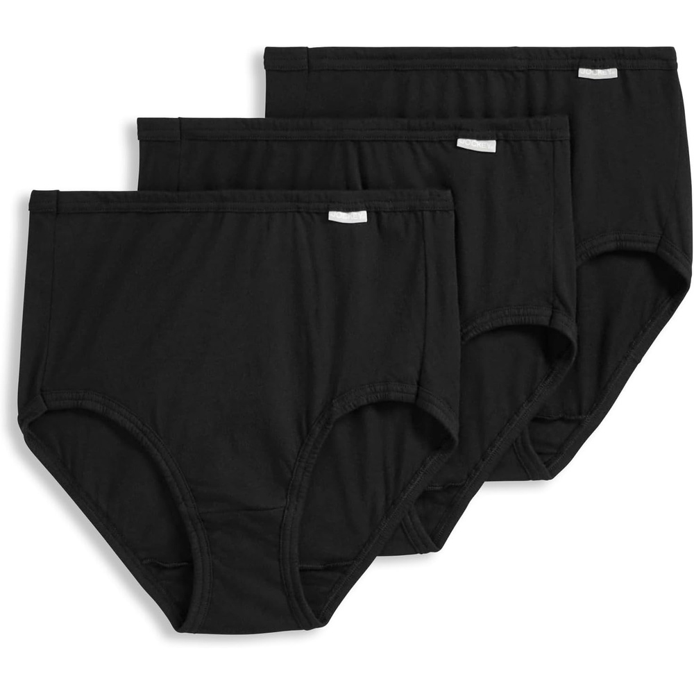 imageJockey Womens Underwear 100 Cotton Elance Brief 3 PackBlack