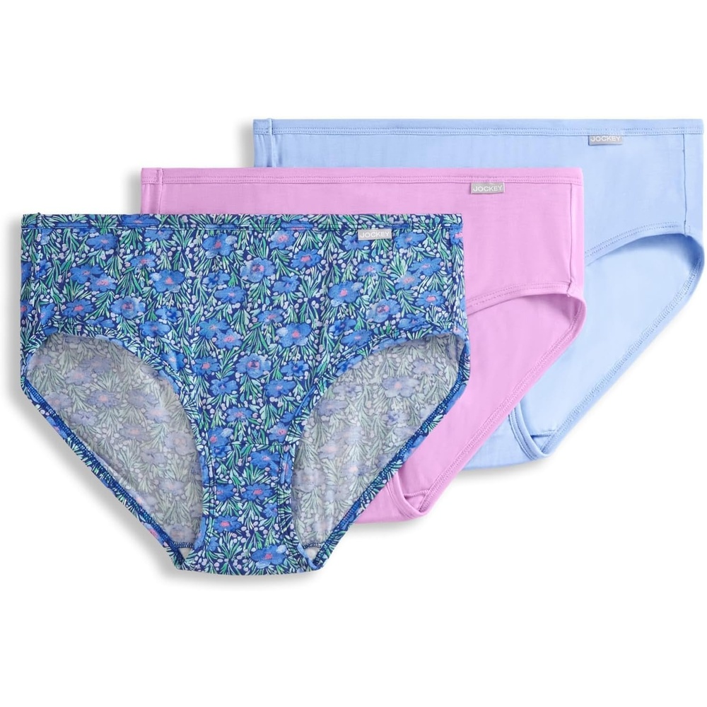 imageJockey Womens Underwear Supersoft Hipster 3 PackDitsy Bloom
