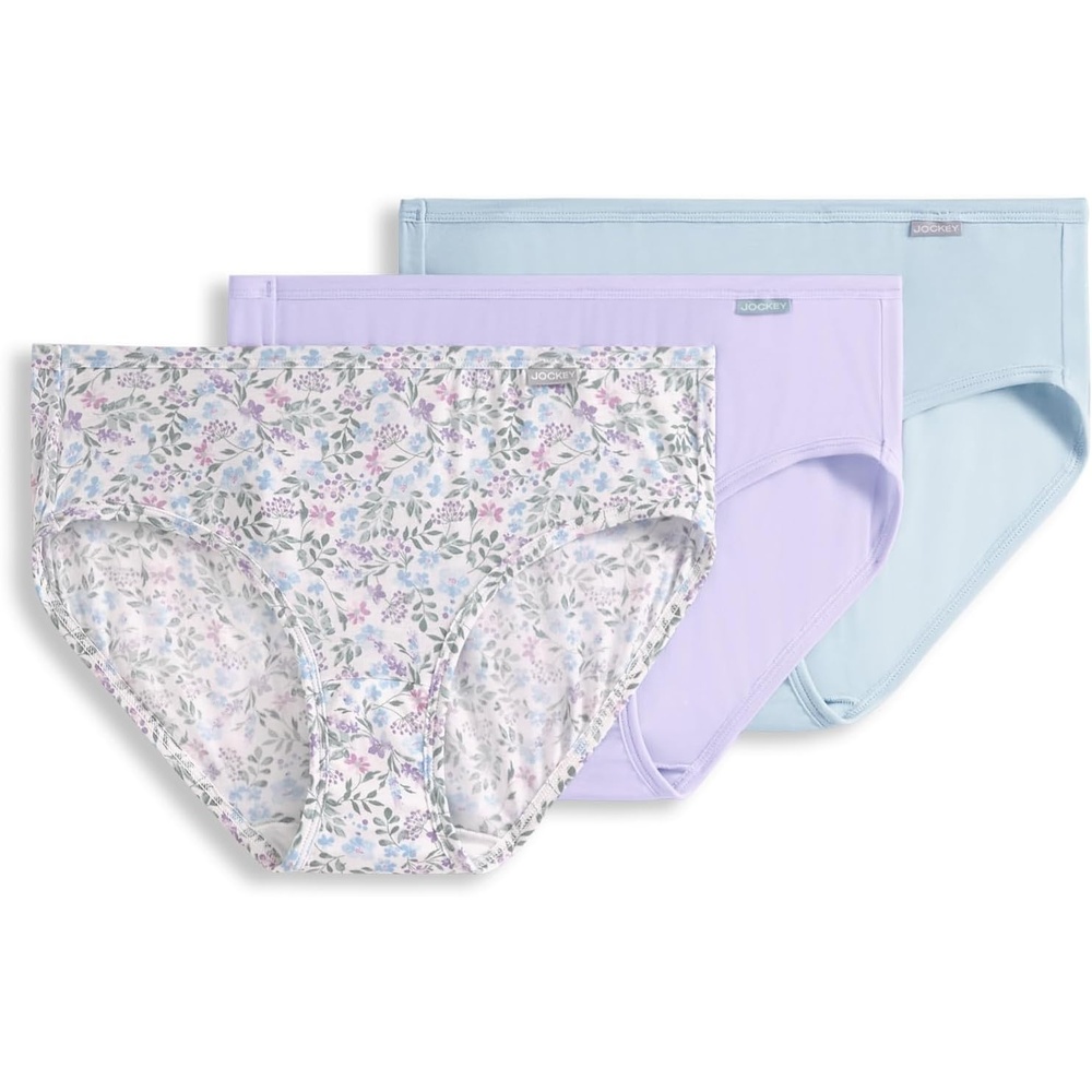imageJockey Womens Underwear Supersoft Hipster 3 PackPressed Flowers