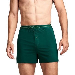 Jockey Men’s Underwear Organic Cotton Stretch 4″ Boxer(Dark Fern)