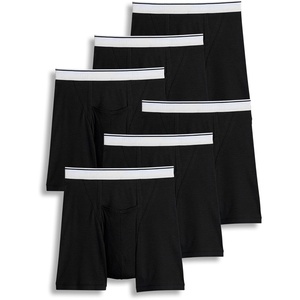 Jockey Men’s Underwear Pouch 5″ Boxer Brief – 6 Pack(Black)