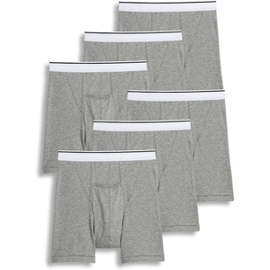 Jockey Men’s Underwear Pouch 5″ Boxer Brief – 6 Pack(Grey Heather)