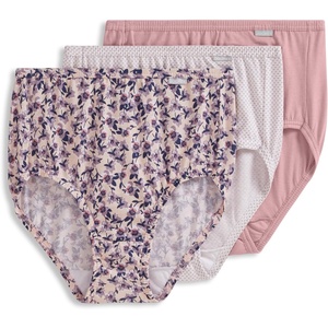Jockey Women’s Underwear 100% Cotton Elance Brief – 3 Pack(Cosmetic Pink)