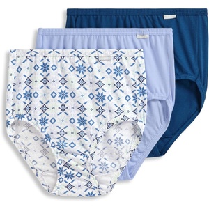 Jockey Women’s Underwear 100% Cotton Elance Brief – 3 Pack(Rustic Star)
