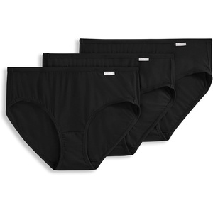 Jockey Women’s Underwear Supersoft Hipster – 3 Pack(Black)