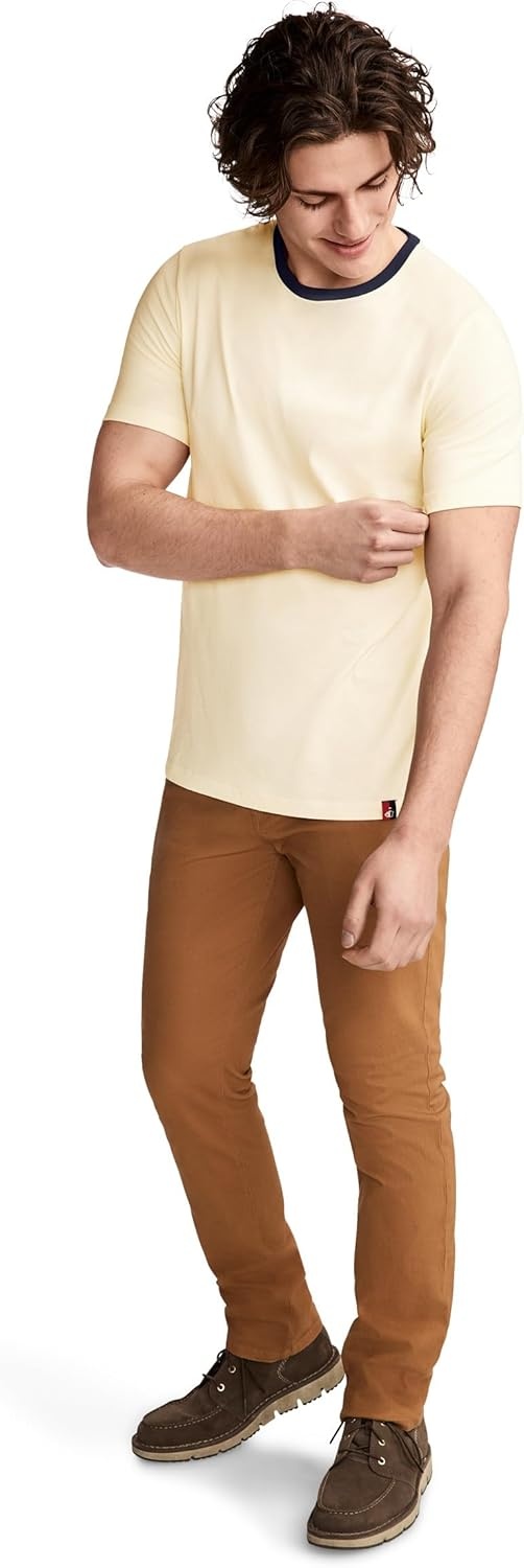 imageJockey Mens Casualwear Made2Fit Crew Neck TShirt1876 Fawn