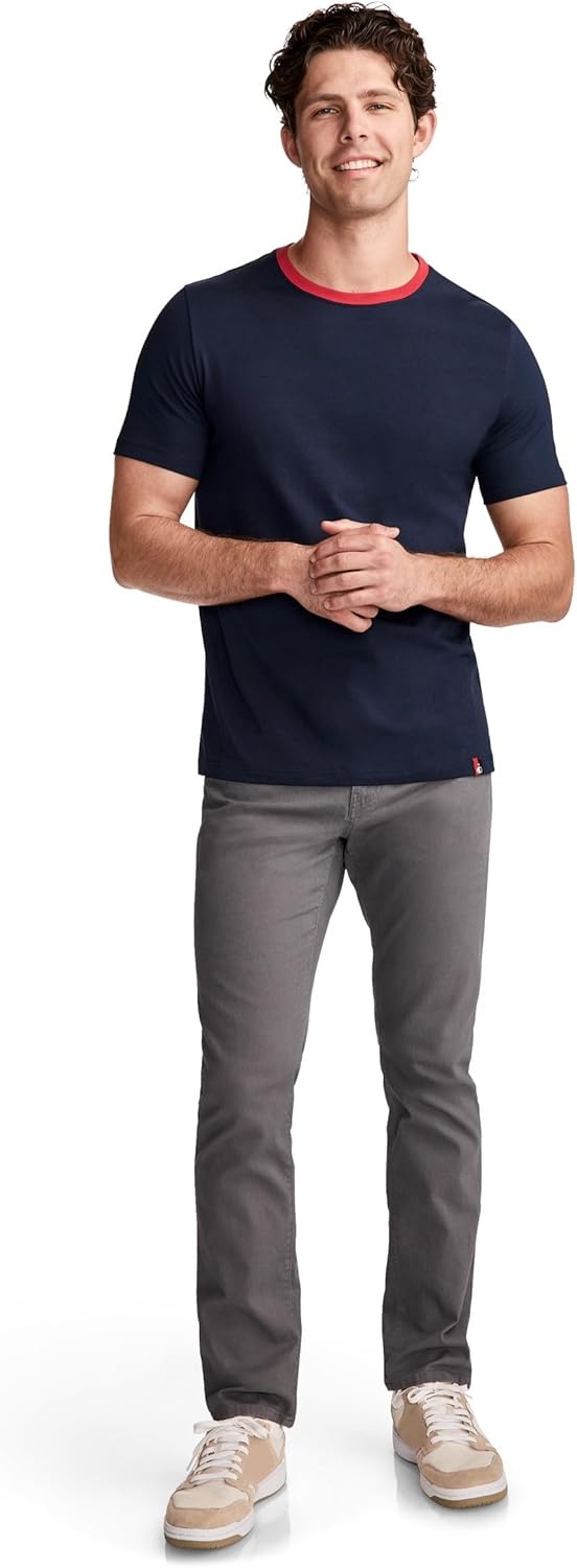 imageJockey Mens Casualwear Made2Fit Crew Neck TShirt1876 Navy Blue