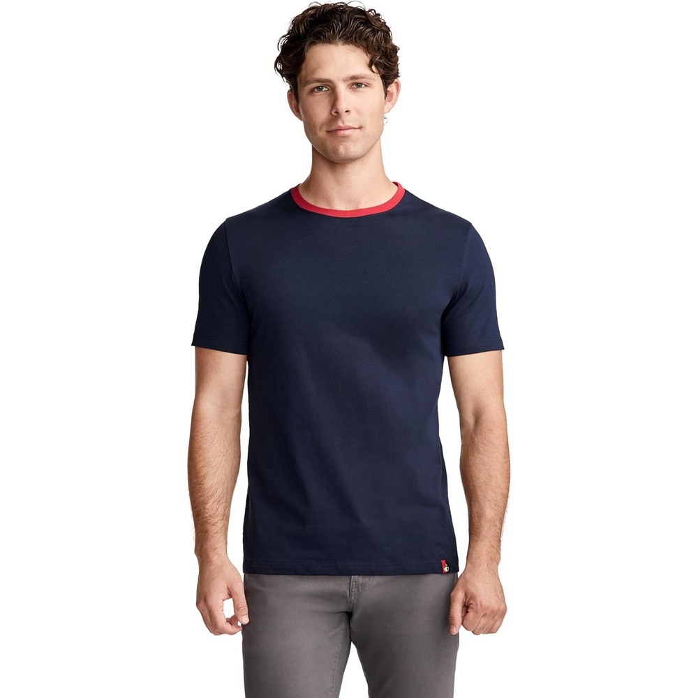 imageJockey Mens Casualwear Made2Fit Crew Neck TShirt1876 Navy Blue