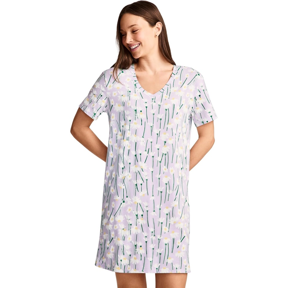 imageJockey Womens Sleepwear Organic Cotton Stretch Sleep ShirtDaisy Strand